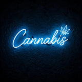 Cannabis · LED Neon — Blau