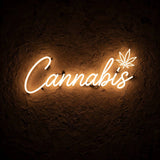 Cannabis · LED Neon — Warmweiß