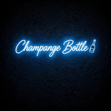 Champange Bottle · LED Neon — Blau