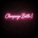 Champange Bottle · LED Neon — Pink