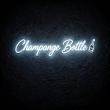 Champange Bottle · LED Neon — Weiß