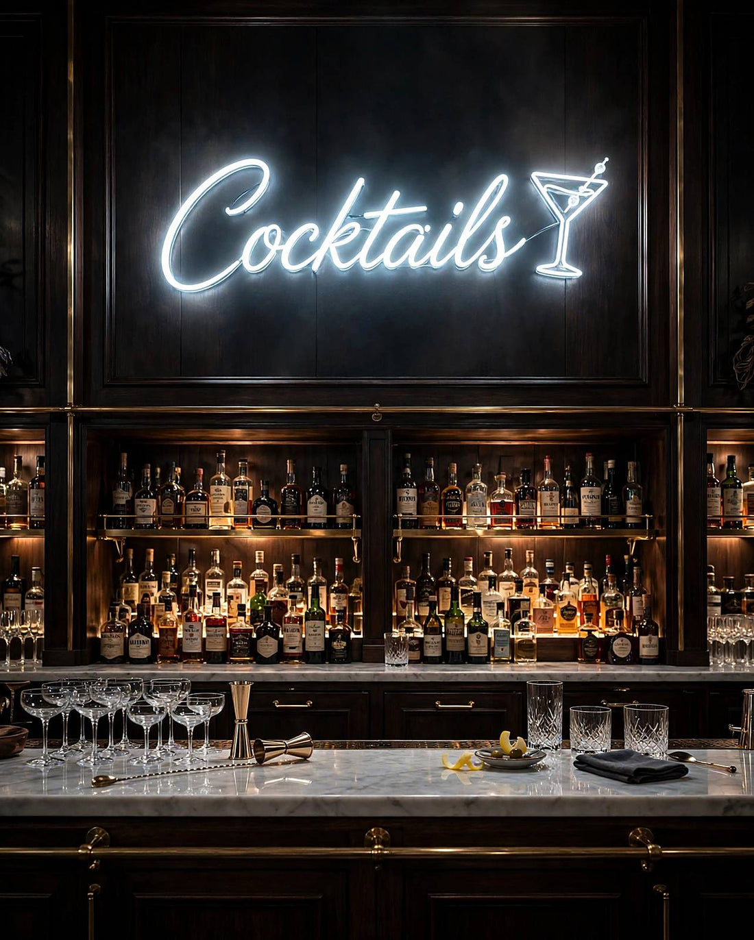 Cocktails · LED Neon — Weiß