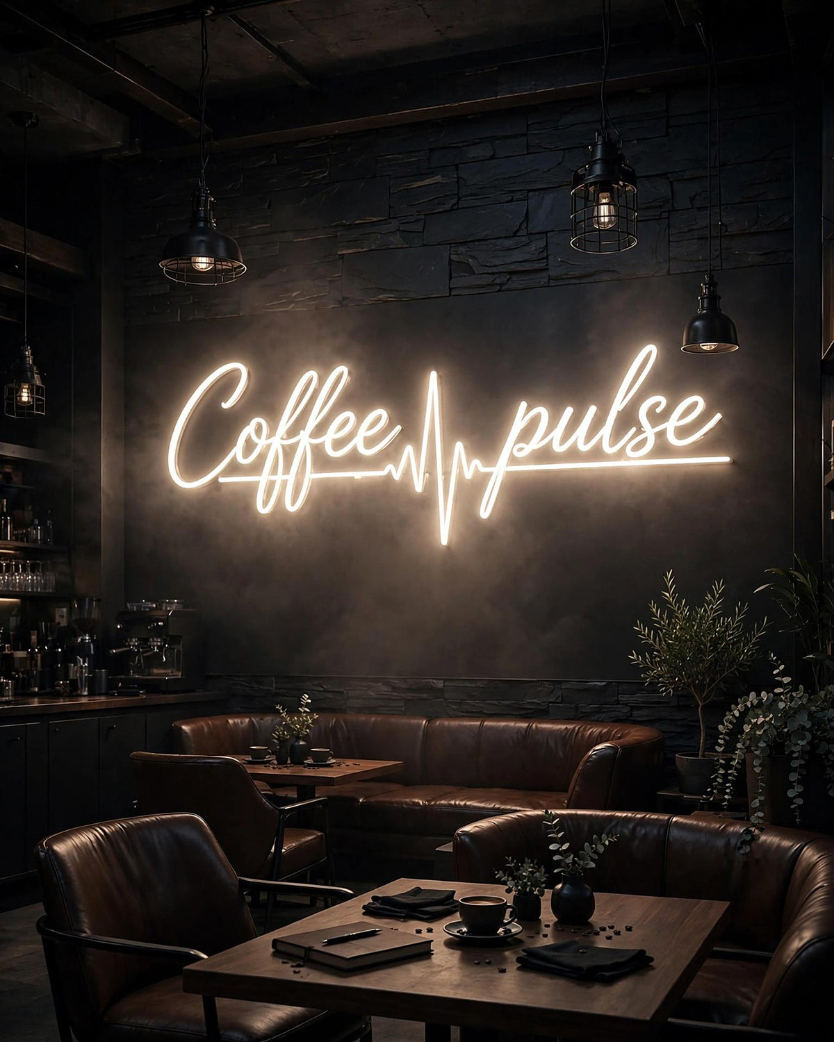 Coffee pulse · LED Neon — Warmweiß