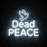 Dead PEACE · LED Neon — Weiß