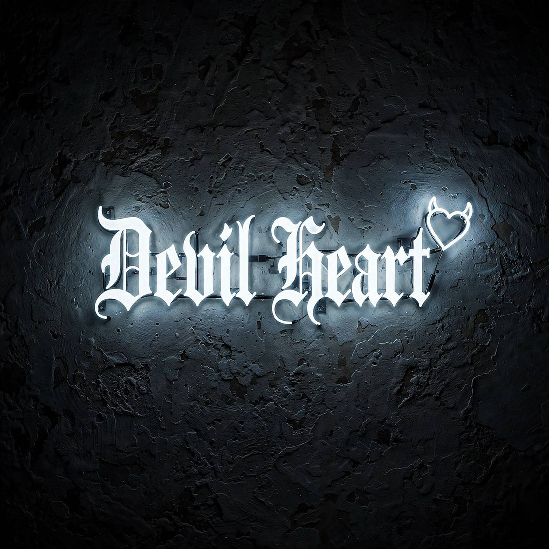 Devil Heart · LED Neon — Weiß