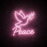 Peace · LED Neon — Pink