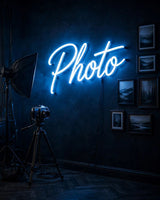Photo · LED Neon — Blau