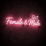 Female & Male · LED Neon — Pink