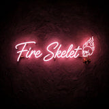 Fire Skelet · LED Neon — Pink