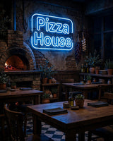 Pizza House · LED Neon — Blau