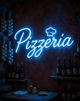 Pizzeria · LED Neon — Blau