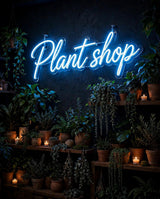 Plant shop · LED Neon — Blau
