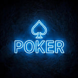 Poker · LED Neon — Blau