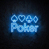 Poker · LED Neon — Blau