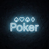 Poker · LED Neon — Weiß
