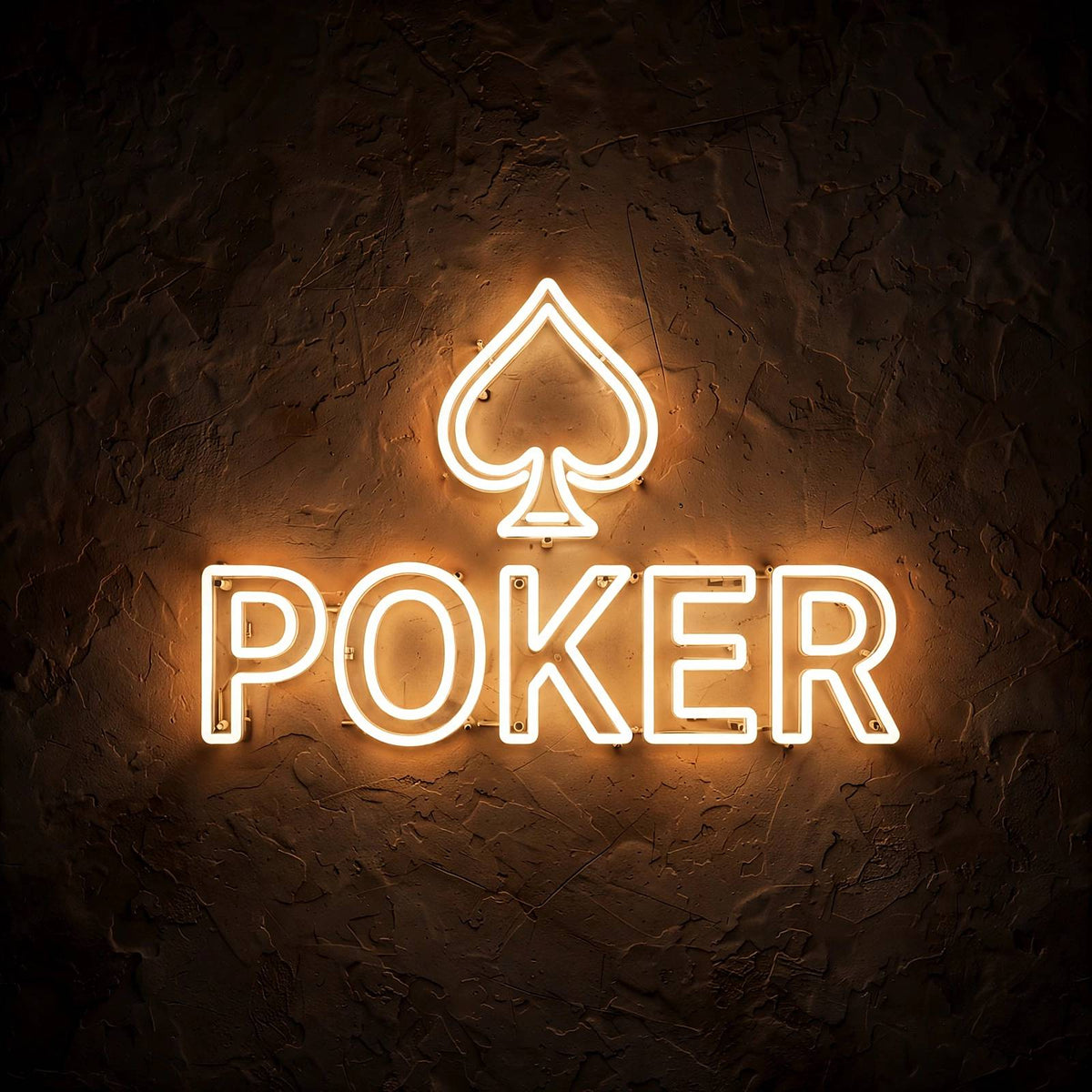 Poker · LED Neon — Warmweiß