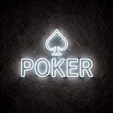 Poker · LED Neon — Weiß