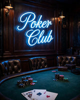 Poker Club · LED Neon — Blau