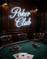 Poker Club · LED Neon — Weiß