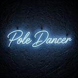 Pole Dancer · LED Neon — Blau
