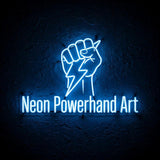 Neon Powerhand Art · LED Neon — Blau