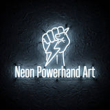 Neon Powerhand Art · LED Neon — Weiß