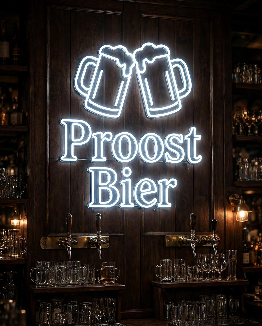 Proost Bier · LED Neon — Weiß