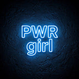 PWR girl · LED Neon — Blau