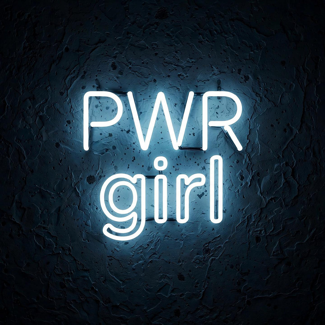 PWR girl · LED Neon — Weiß