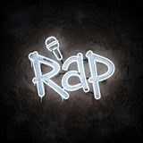 Rap · LED Neon — Weiß