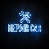 Repair Car · LED Neon — Blau