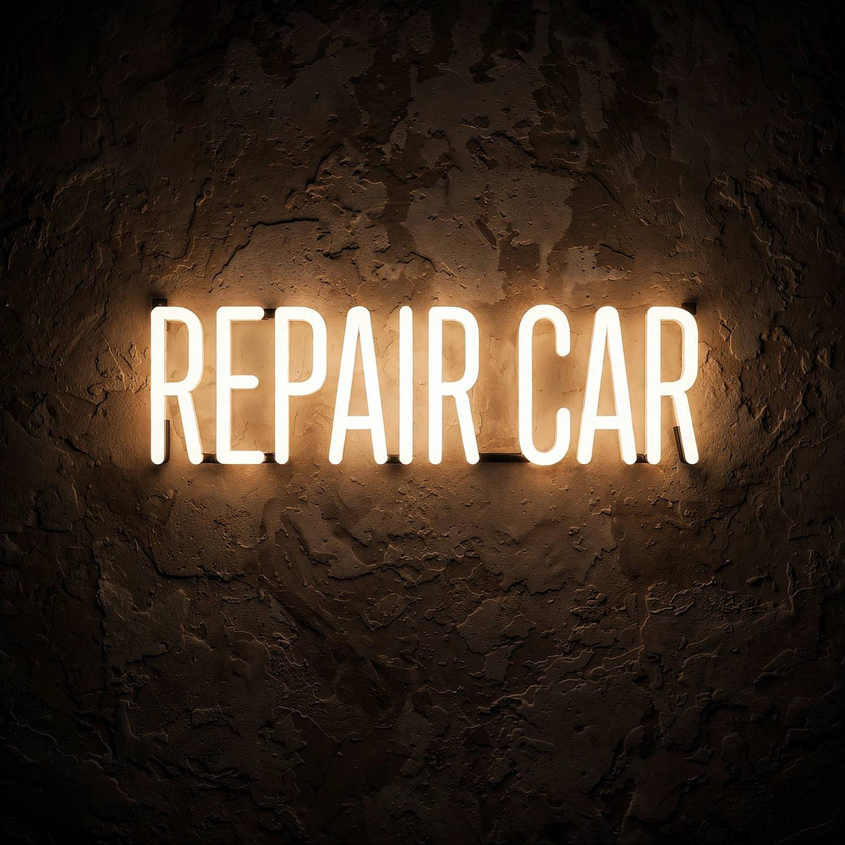 Repair Car · LED Neon — Warmweiß