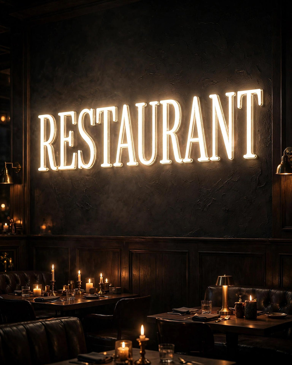 Restaurant · LED Neon — Warmweiß