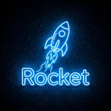 Rocket · LED Neon — Blau