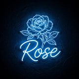 Rose · LED Neon — Blau
