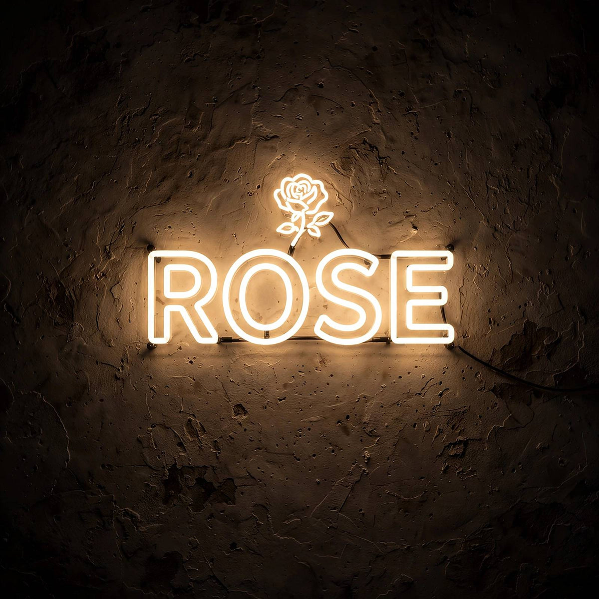 Rose · LED Neon — Warmweiß