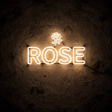 Rose · LED Neon — Warmweiß