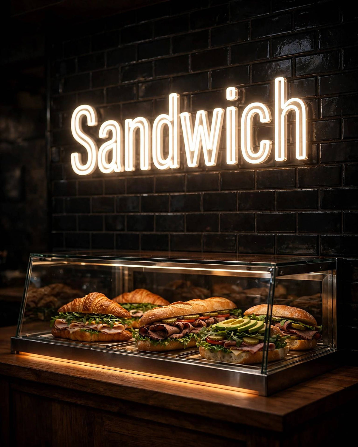 Sandwich · LED Neon — Warmweiß