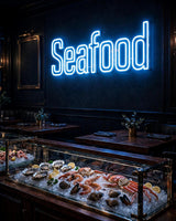 Seafood · LED Neon — Blau