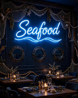 Seafood · LED Neon — Blau