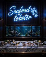 Seafood lobster · LED Neon — Blau