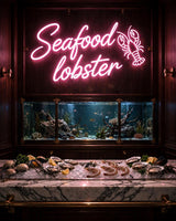 Seafood lobster · LED Neon — Pink