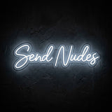 Send Nudes · LED Neon — Weiß