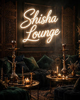 Shisha Lounge · LED Neon — Warmweiß