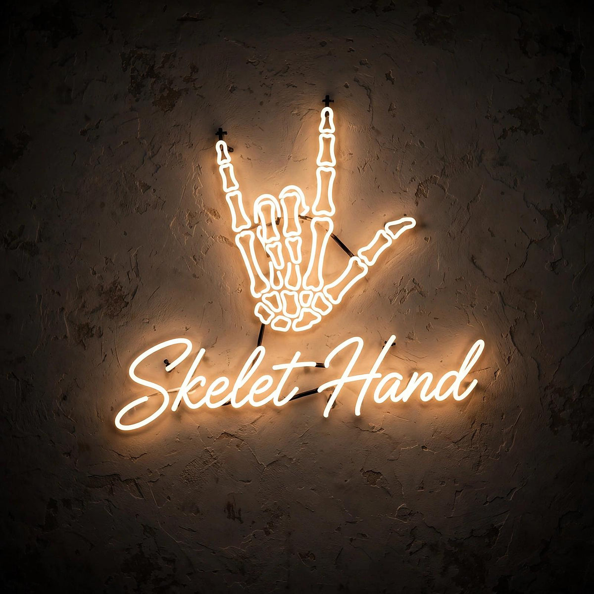 Skelet Hand · LED Neon — Warmweiß