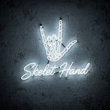Skelet Hand · LED Neon — Weiß