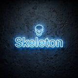 Skeleton · LED Neon — Blau