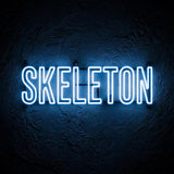 Skeleton · LED Neon — Blau