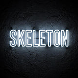 Skeleton · LED Neon — Weiß