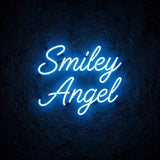 Smiley Angel · LED Neon — Blau